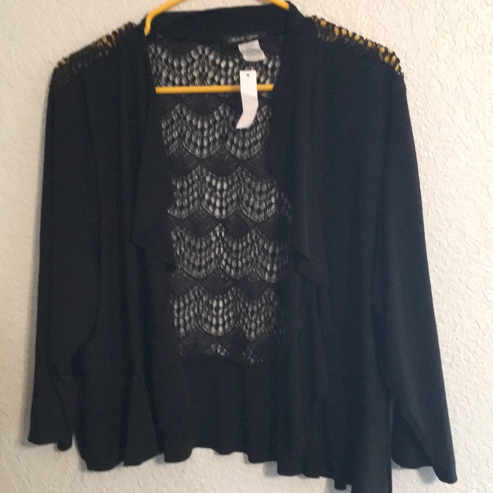 3x Black lace backed shrug